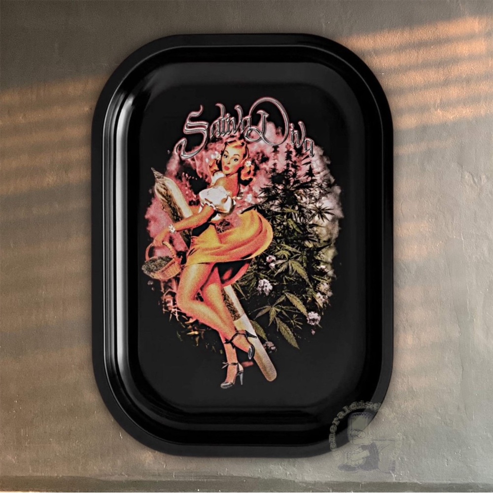 Copes Sativ Diva Pinup Tray GOTHBOICLIQUE collectible tray artwork